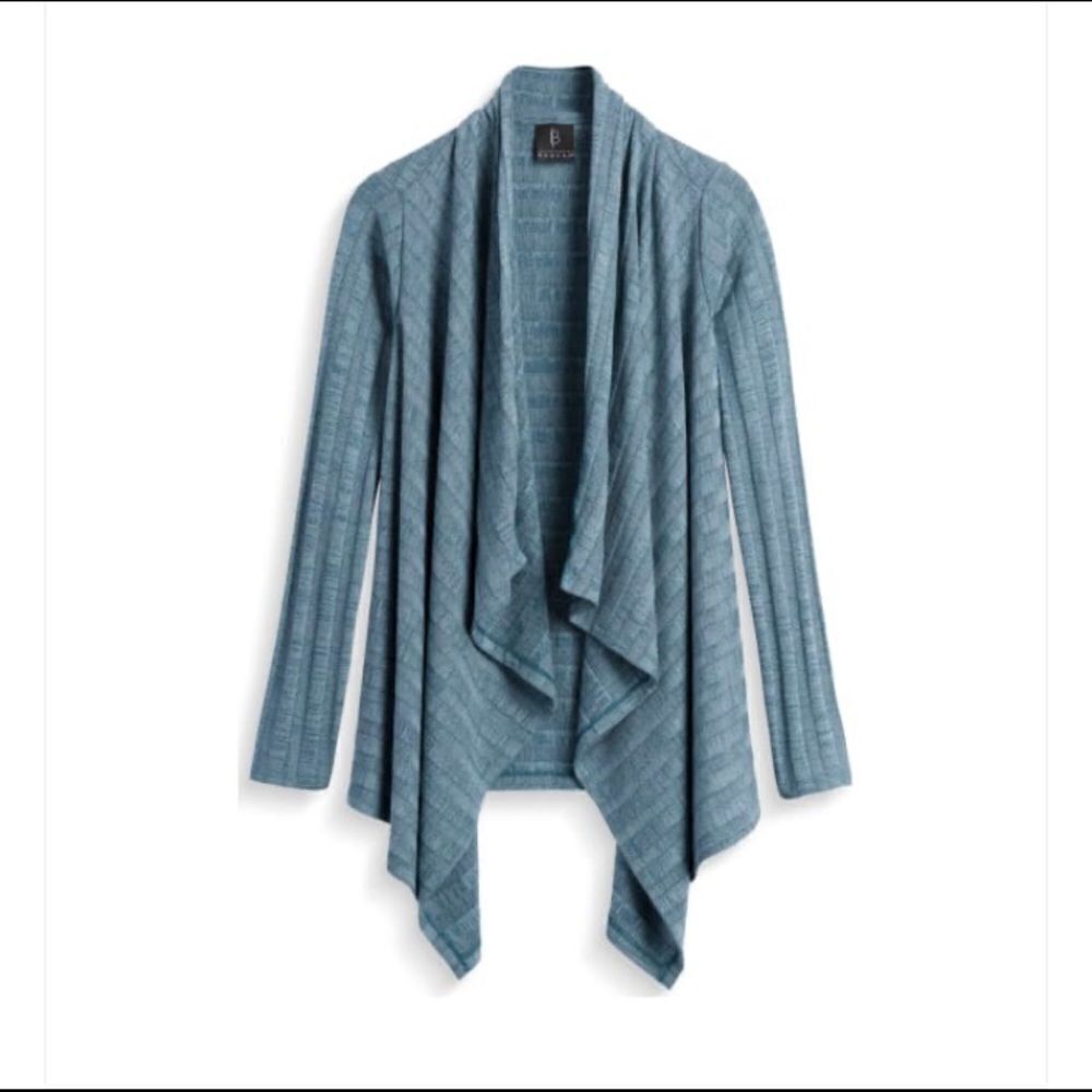 Ribbed Open Cardigan